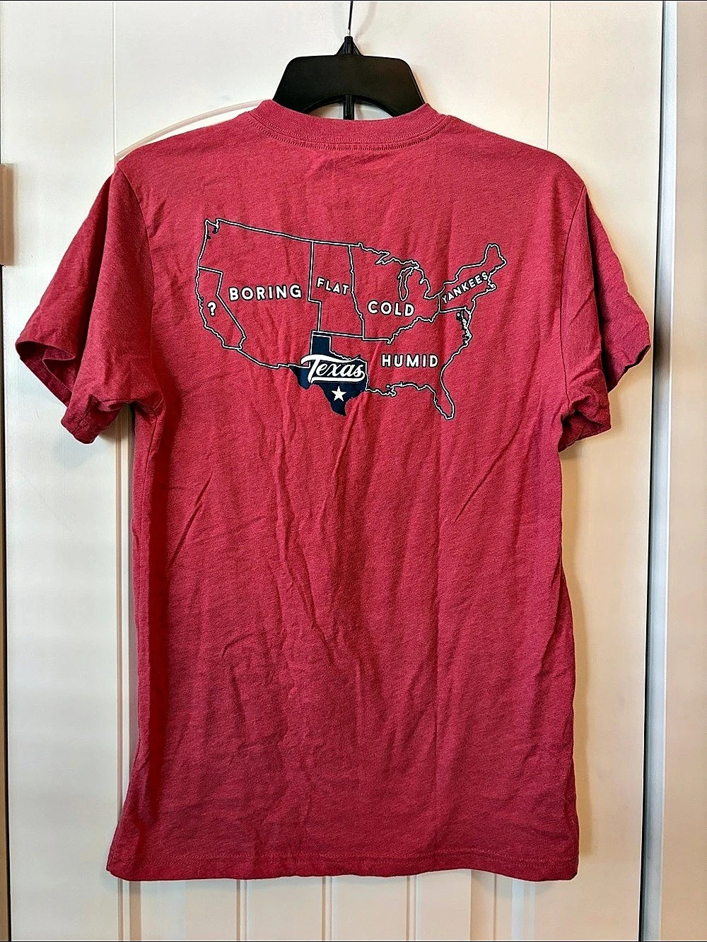 Burlebo Texas Map Pocket Tee Graphic Pocket Tee Pink Size Small